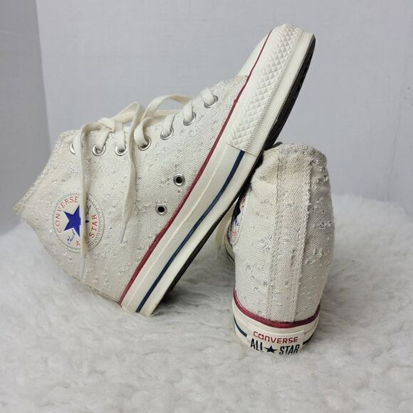 Converse Chuck Taylor All Star Lux Womens Sneaker Size 8 Hidden Heel Wedge - Picture 4 of 10